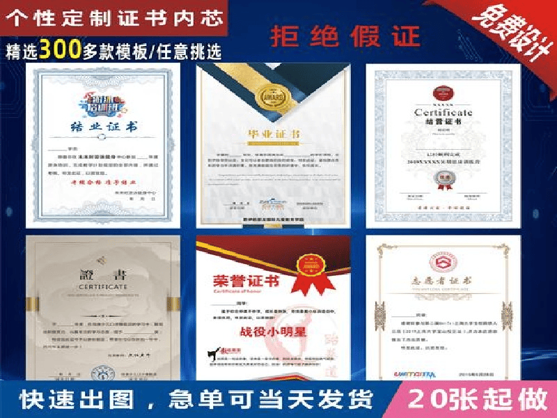 授权证书定制 授权证书定制-蓝白极简政务风